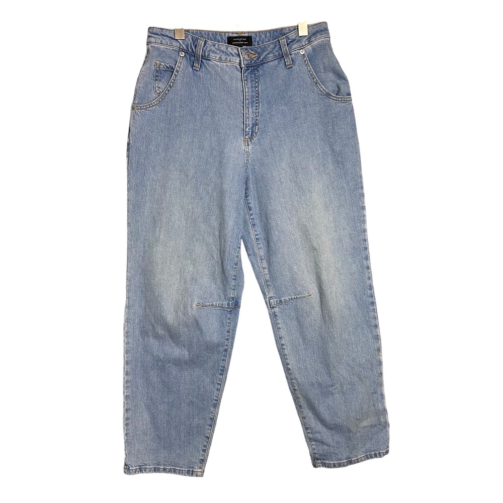 Banana Republic Mid-Rise Barrel Jean Light‎ Wash Blue Denim 29/8 Tapered Leg